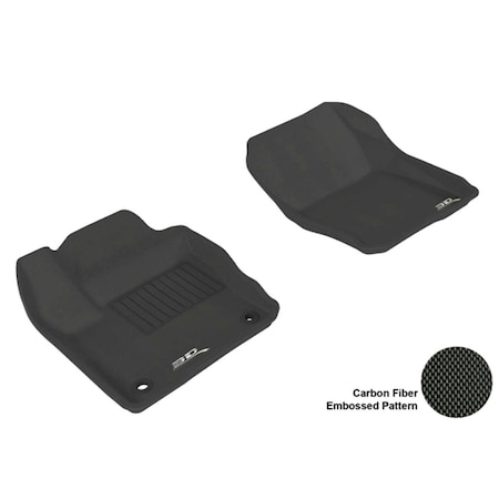 3D Maxpider FORD FOCUS 2012-2014 KAGU BLACK R1 2 EYELETS Floor Mat L1FR02911509